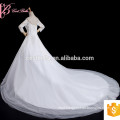 2017 White Off Shoulder Illusion Neck Princess Wedding Dress Bridal Gown